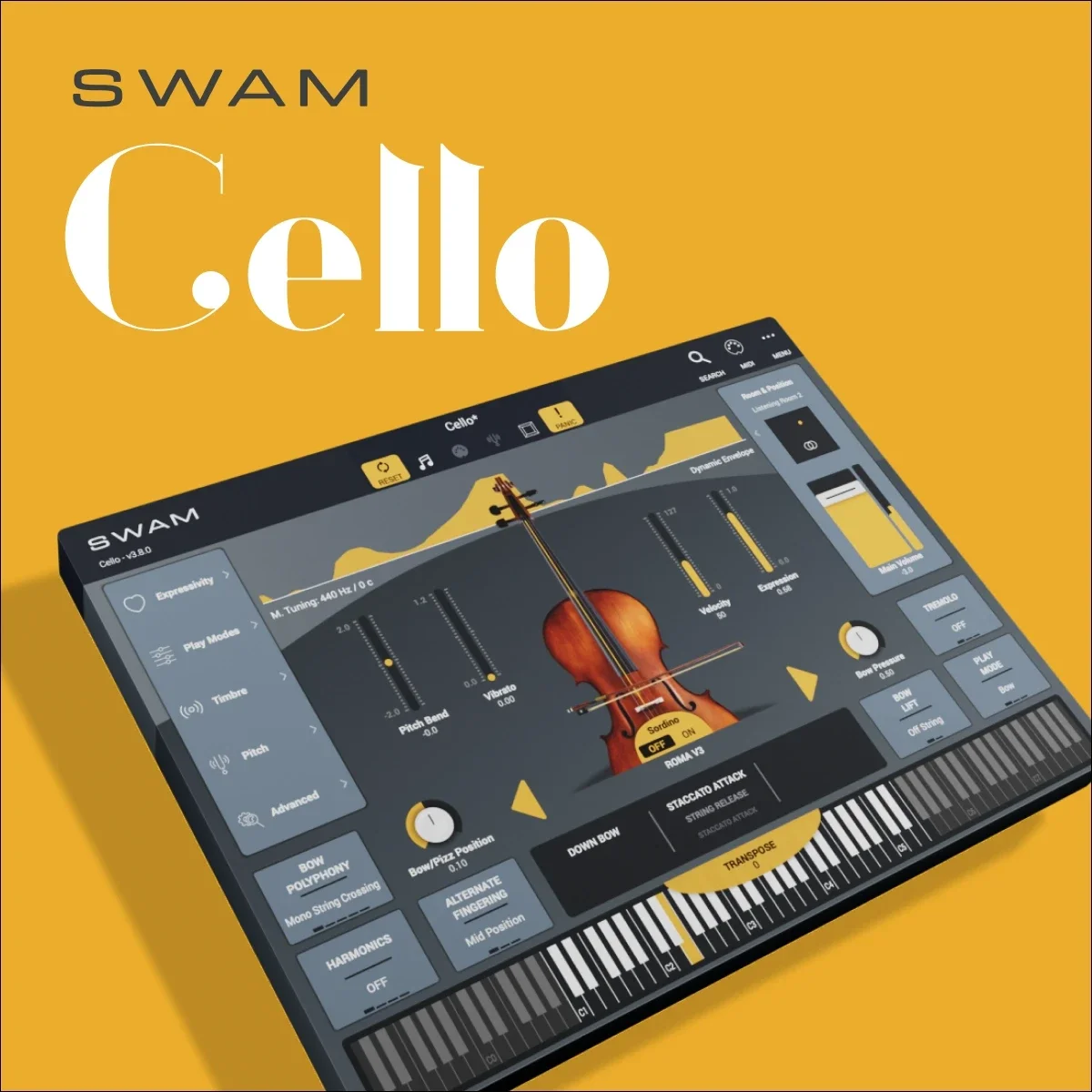 violoncelo swam