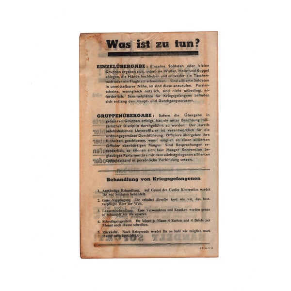 WWII German Pamphlet