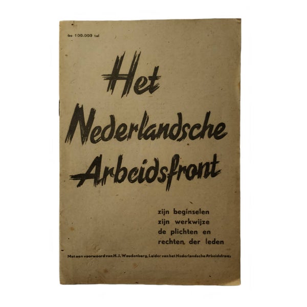 WWII Dutch Booklet Het Nederlandsche Arbeidsfront