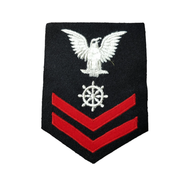 WWII US Navy Petty Officer 2nd Class Quartermaster Rank Patch