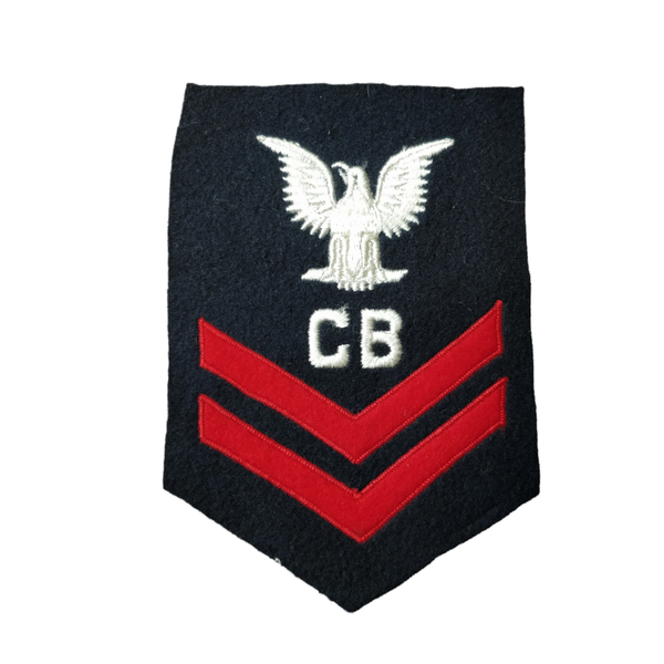 WWII US Navy Petty Officer 2nd Class CB Rank Patch