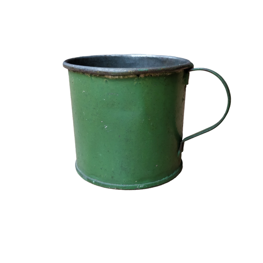 WWII US Ration Tin Cup Evaporated Milk