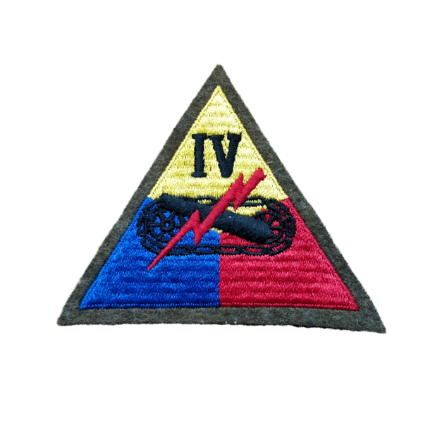 WWII US 4th Armored Corps Patch Wool