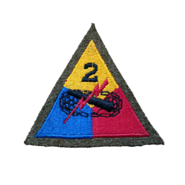 WWII US 2nd Armored Division Patch Wool