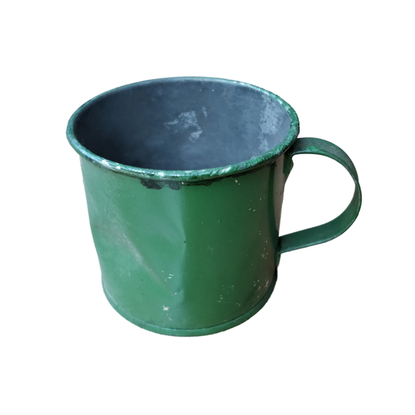 WWII US Ration Tin Cup Evaporated Milk