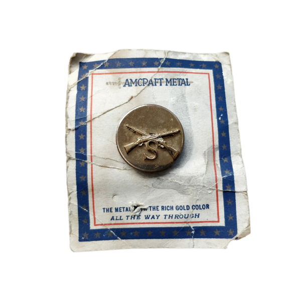 WWII US Collar Disc Infantry S Screwback