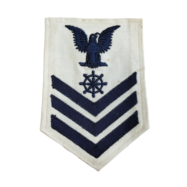 WWII US Navy Petty Officer 1st Class Quartermaster Rank Patch 1