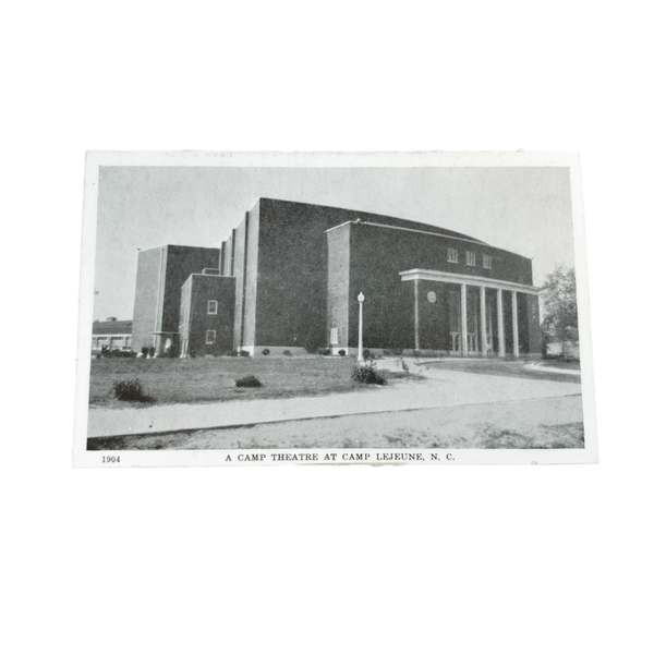 WWII US Postcard Camp Lejeune Camp Theater