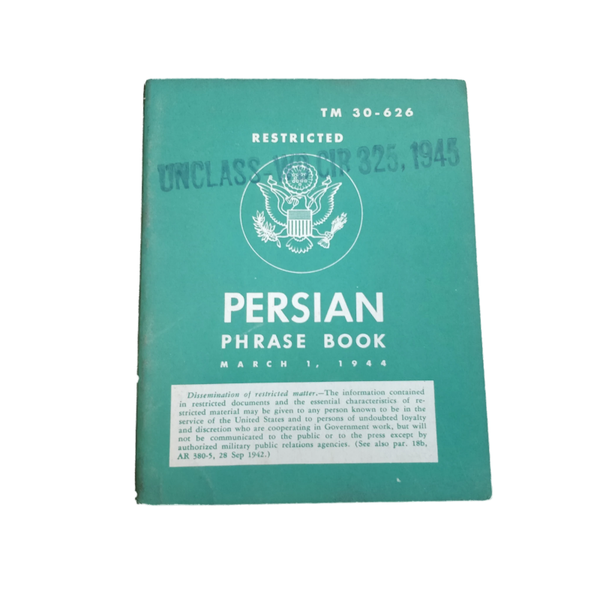 WWII US Persian Phrase Book