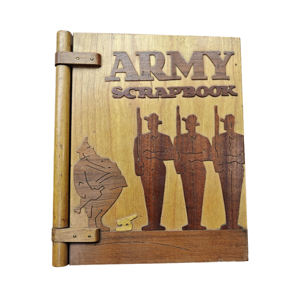 WWII US Photo Album With Wooden Cover