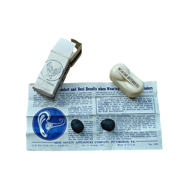 WWII US Air Force Ear Defenders In Box Medium