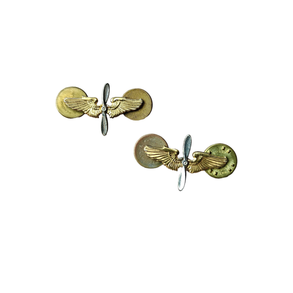 WWII US Collar Pin Set Air Force