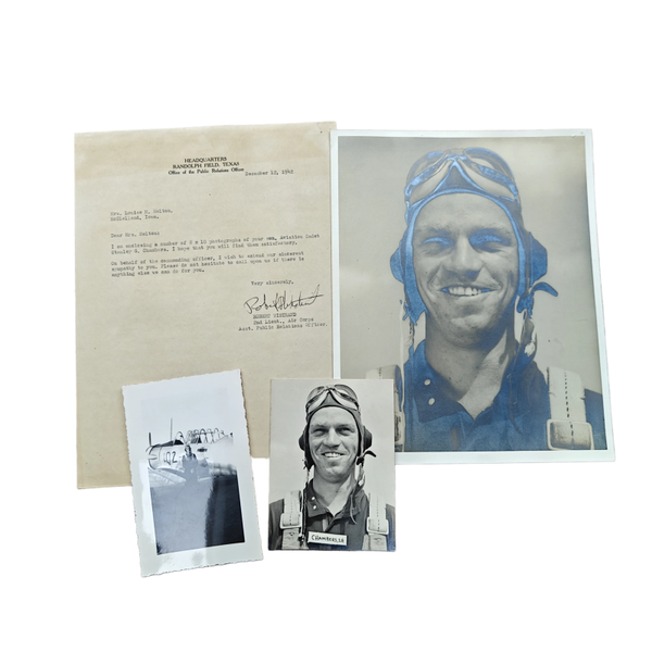 WWII US Paperwork Set Killed Pilot Aviation Accident