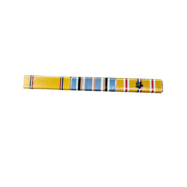 WWII US Ribbon Bar American Defense, American Campaign, Pacific Campaign Medal 1