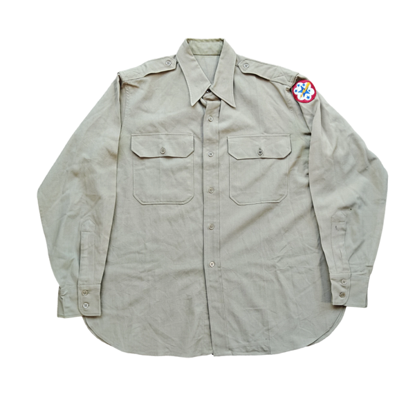 WWII US Khaki Shirt Pacific Forces Named Lieutenant Colonel