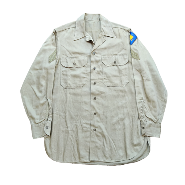 WWII US Khaki Shirt 40th Infantry Division