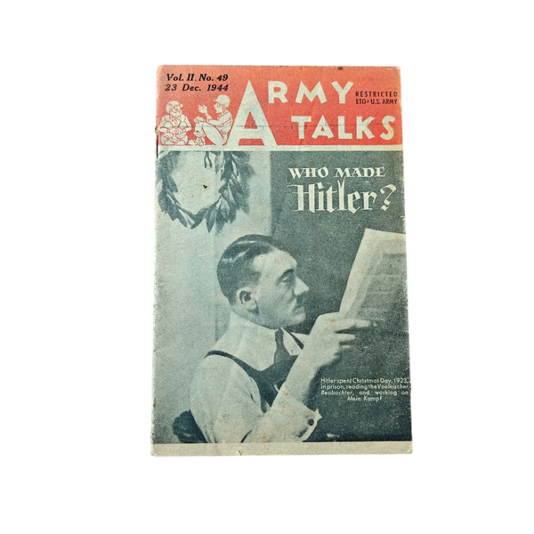 WWII US Army Talks Booklet