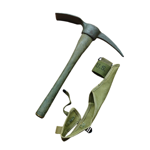 WWII US M-1910 Pickaxe With Carrier 1945