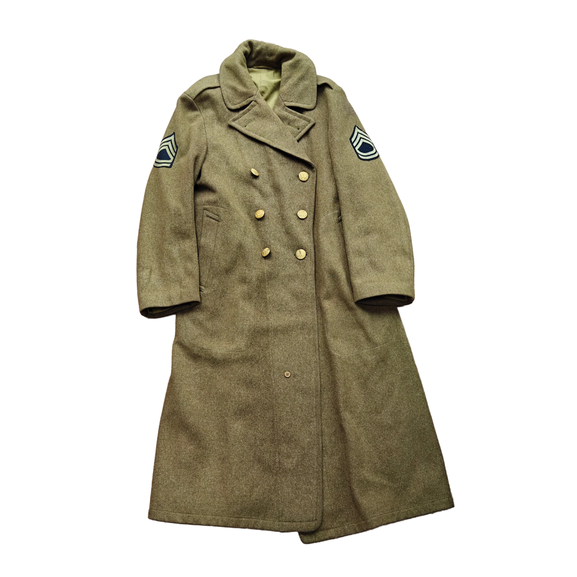 WWII US Wool Overcoat Master Sergeant