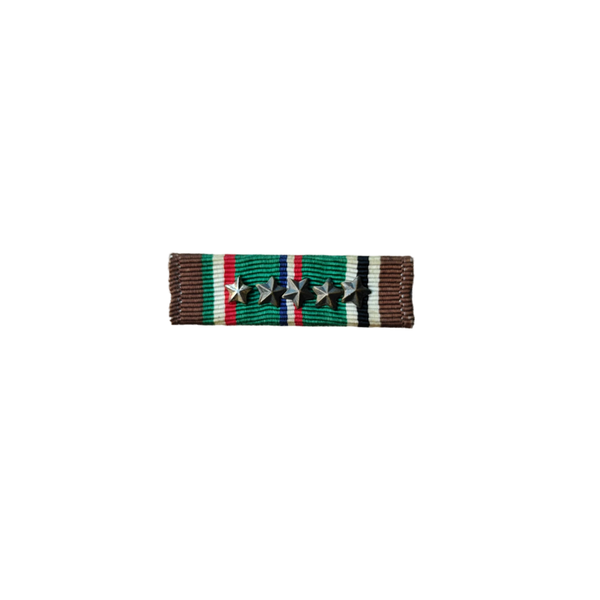 WWII US Ribbon Bar European/African Campaign Medal 5 Stars