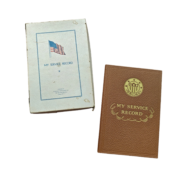 WWII US Service Record Booklet In Box