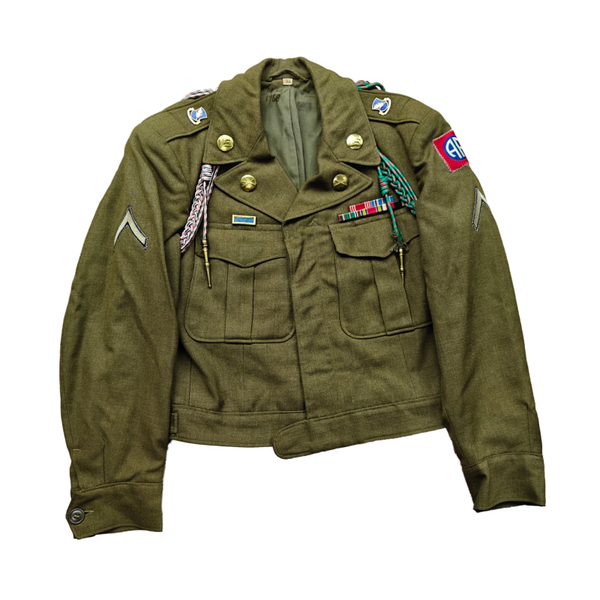 WWII / Occupation US Ike Jacket 82nd Airborne Division 504th PIR Named