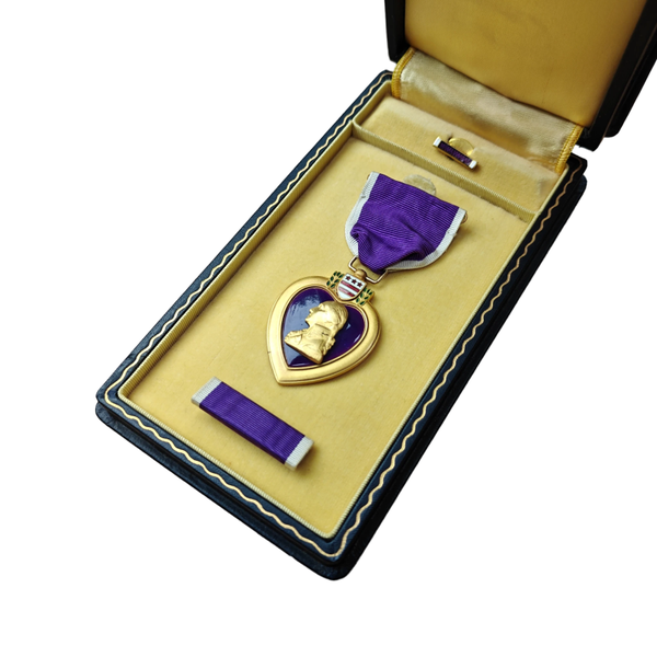 WWII US Purple Heart Medal With Box Numbered
