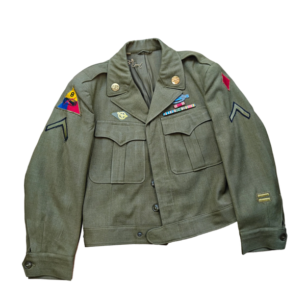 WWII US Ike Jacket 5th Infantry Division / 8th Armored Division