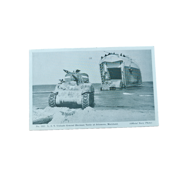 WWII USMC Postcard Tanks At Solomons