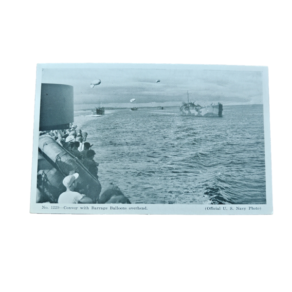 WWII USMC Postcard Barrage Balloons