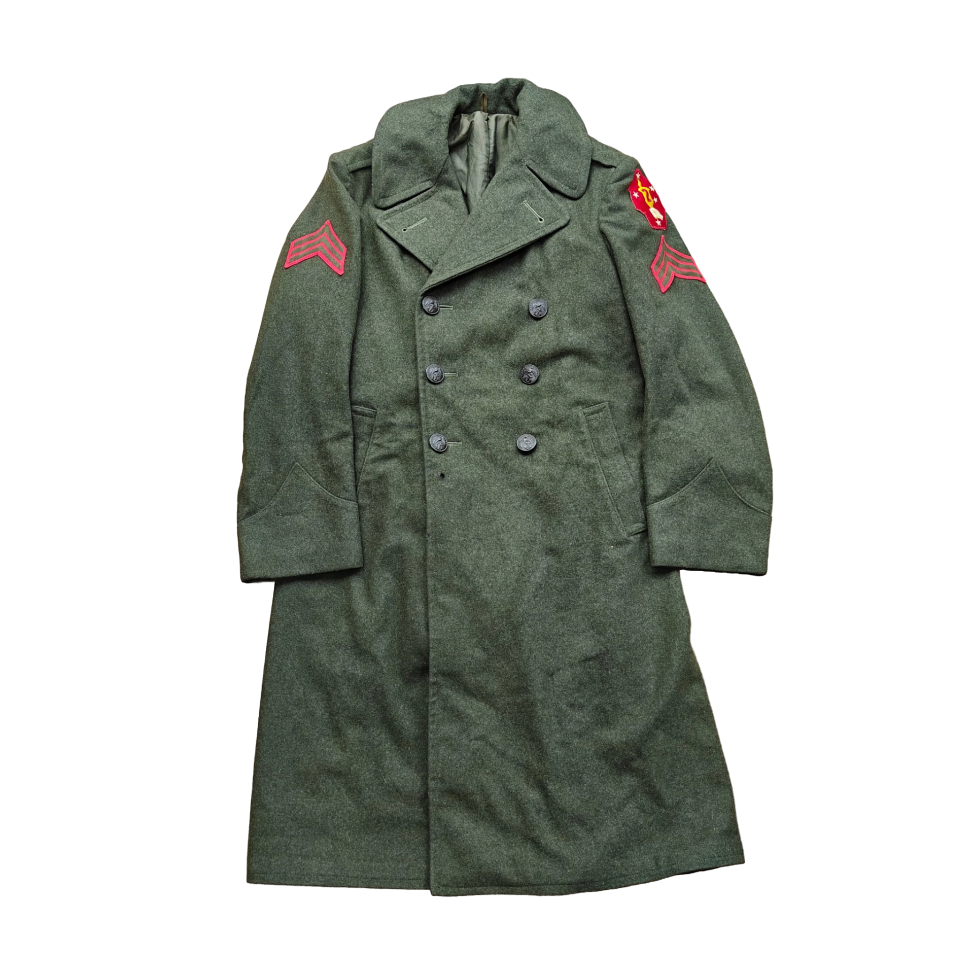 WWII USMC Wool Overcoat 2nd Marine Division