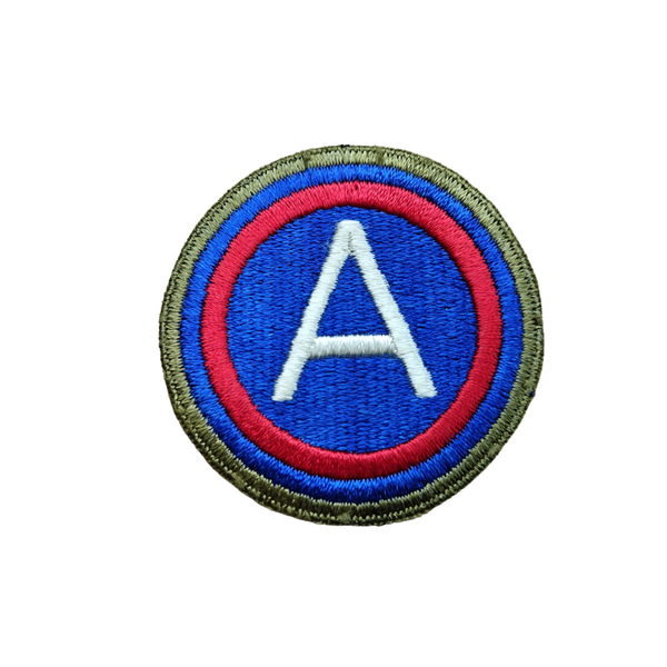 WWII US 3rd Army Patch OD Border Greenback