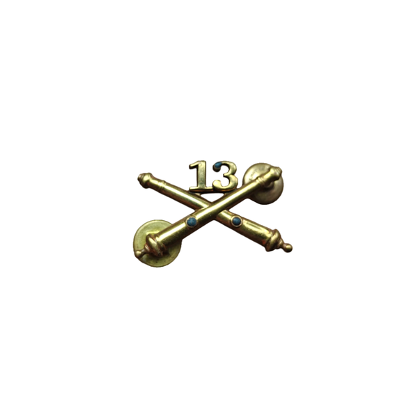 WWII US Collar Pin 13th Artillery Regiment