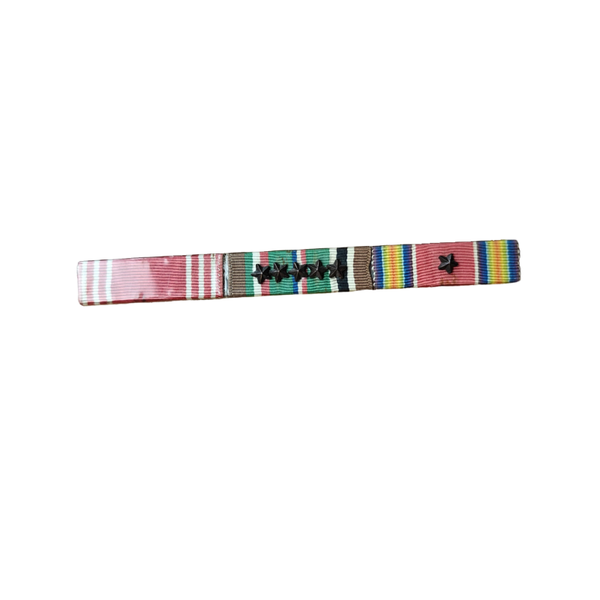 WWII US Ribbon Bar Good Conduct, European Campaign, Victory Medal 1