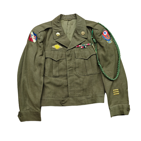 WWII US Ike Jacket 75th Infantry Division Oise