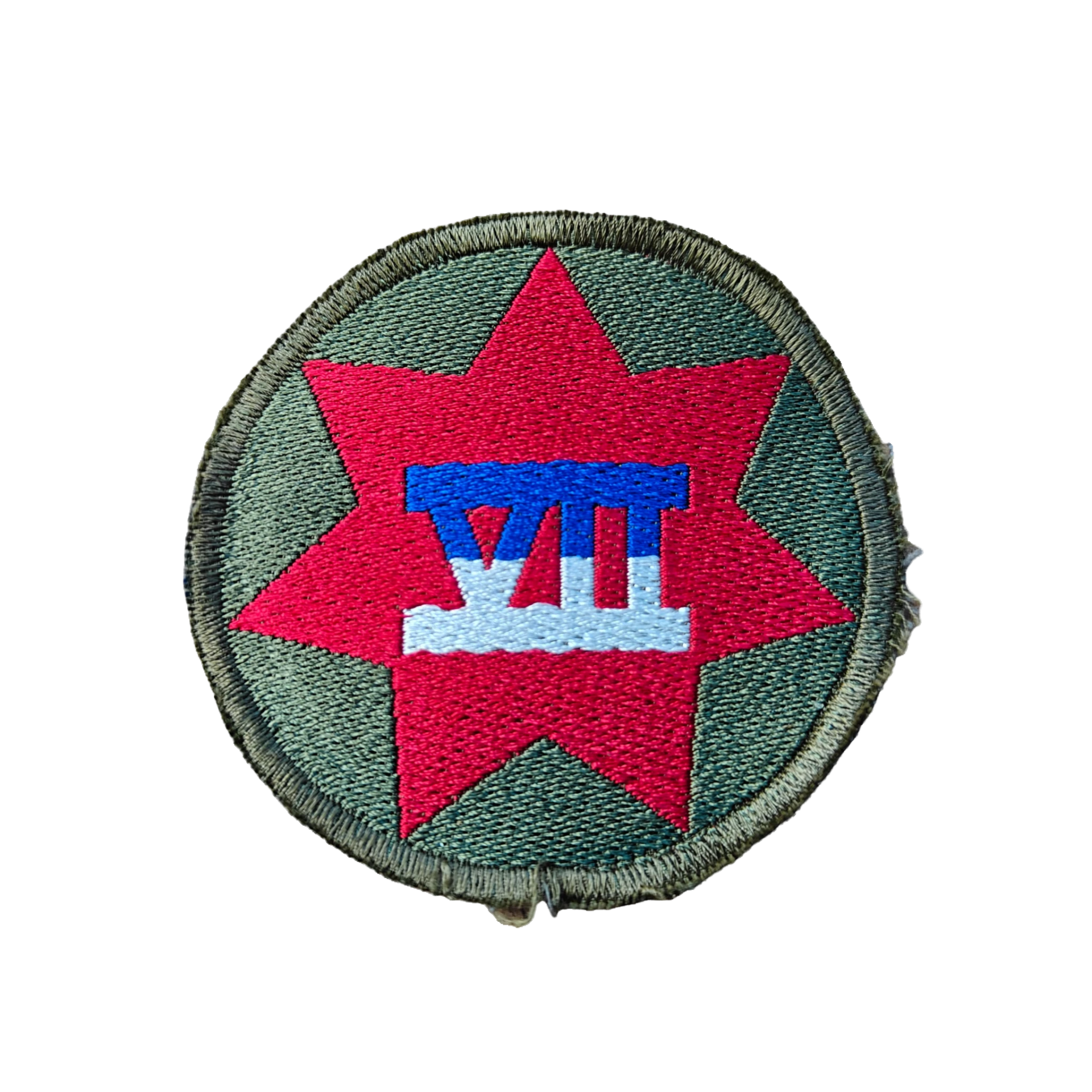 WWII US 7th Army Corps Patch German Made