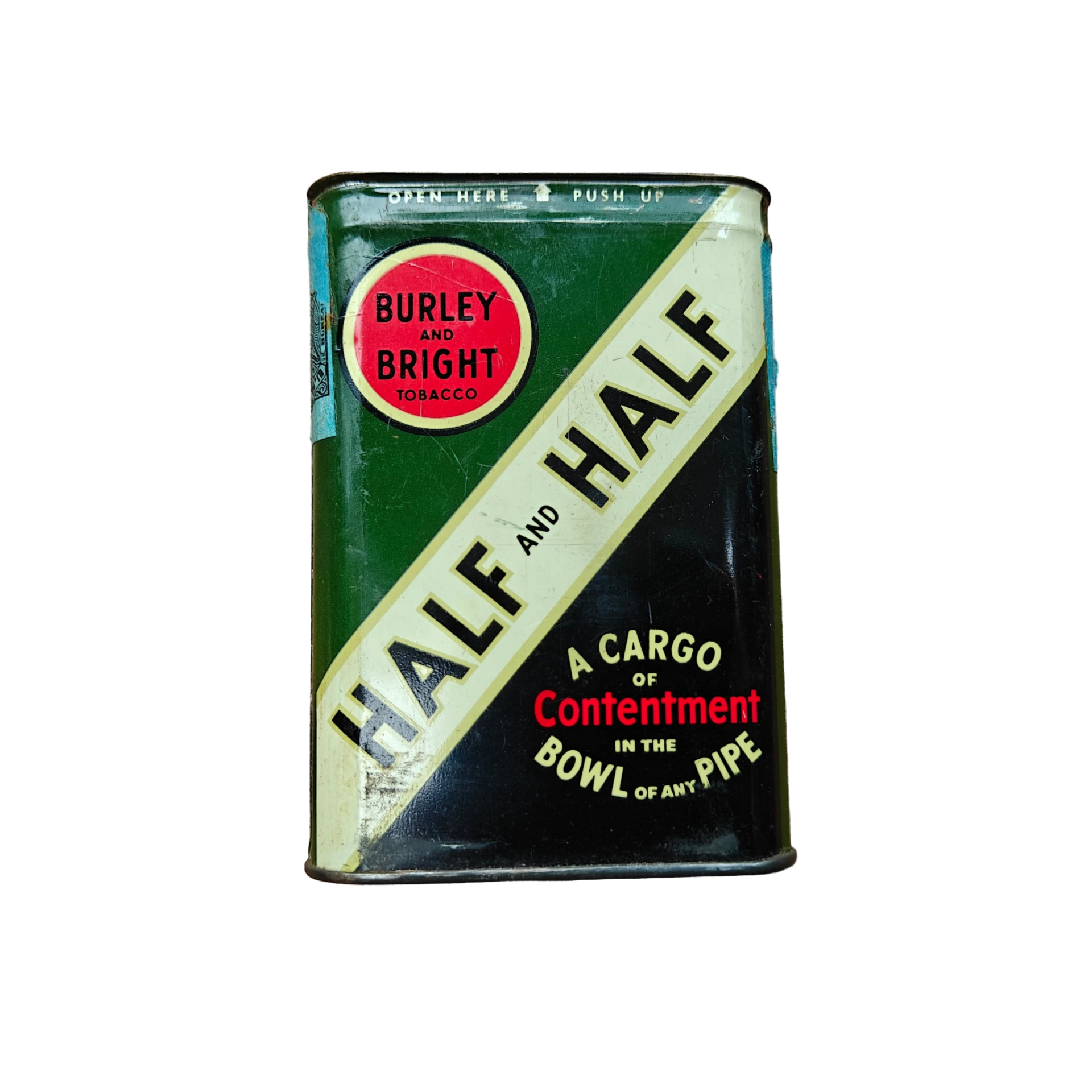 WWII US Tobacco Tin Burley & Bright