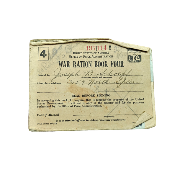 WWII US OPA Ration Booklet