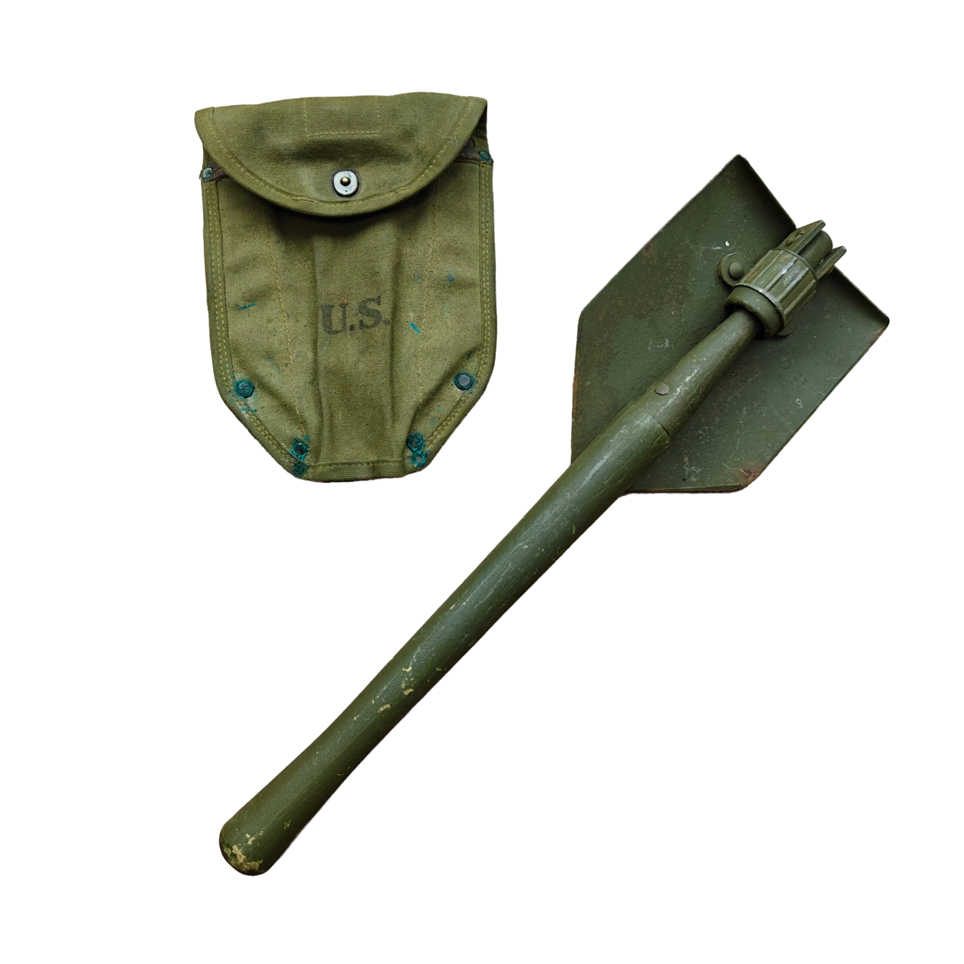 WWII US M43 Shovel With Carrier 1943