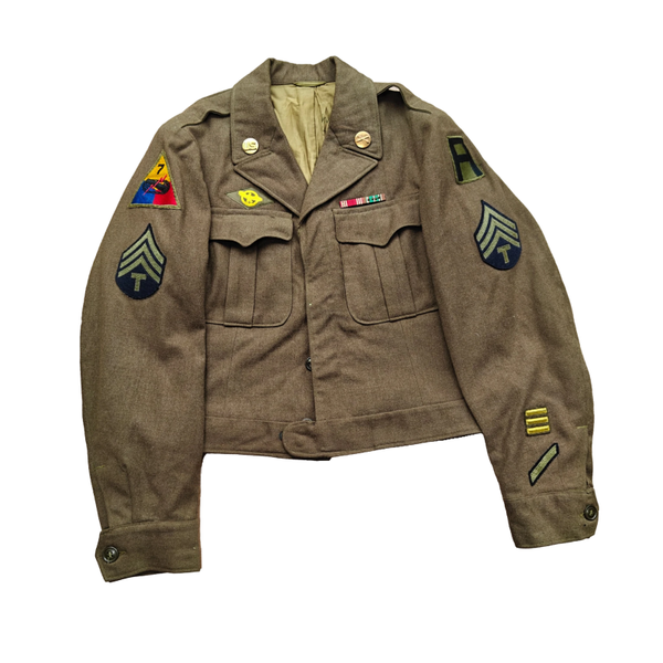 WWII US 7th Armored Division Uniform Set Named
