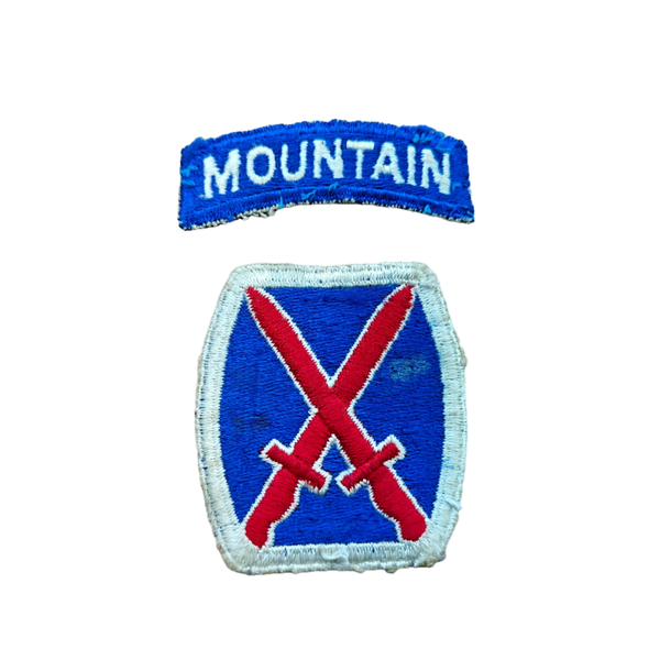 WWII US 10th Mountain Division Patch With Tab