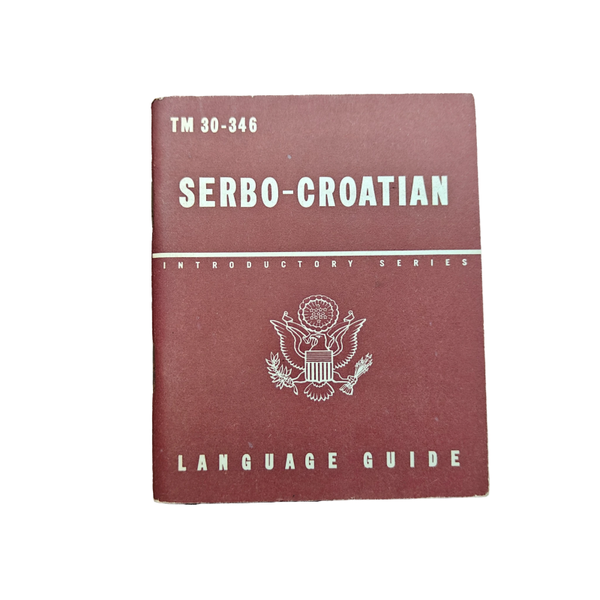 WWII US Serbo-Croatian Language Guide