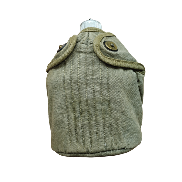 WWII US Canteen OD Cover With Initials