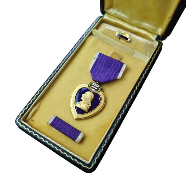WWII US Purple Heart Medal With Box