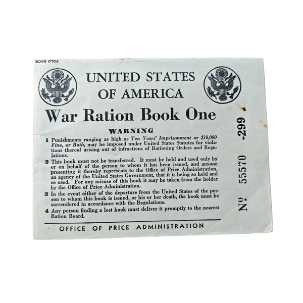 WWII US OPA Ration Booklet