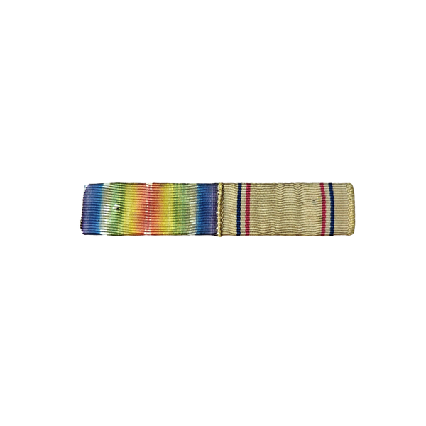 WWI US Ribbon Bar Victory, American Defense Medal 1