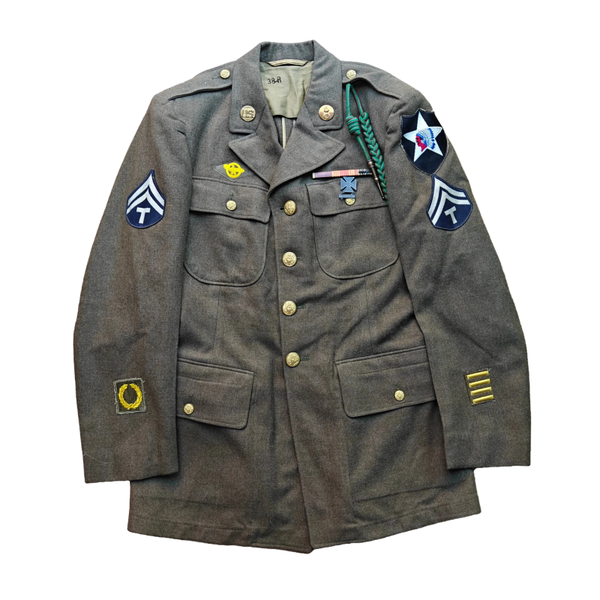 WWII US Class A jacket 2nd Infantry Division Named