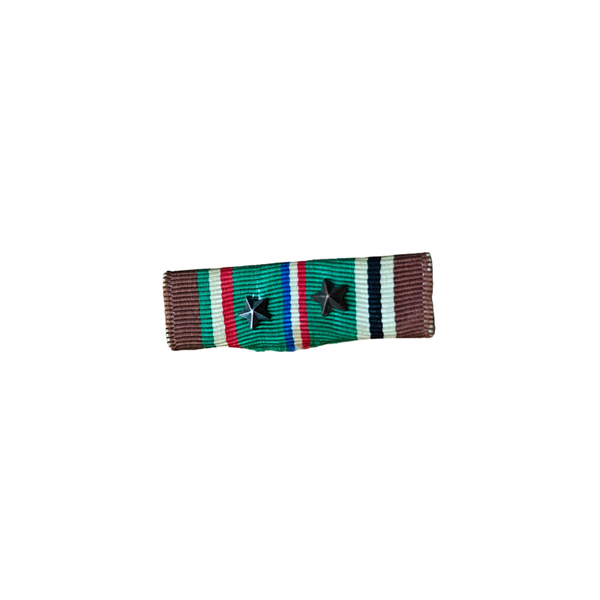 WWII US Ribbon Bar European/African Campaign Medal With 2 Stars