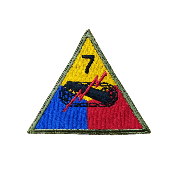 WWII US 7th Armored Division Patch Greenback