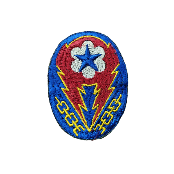 WWII US ETO Patch British Made Pinkback